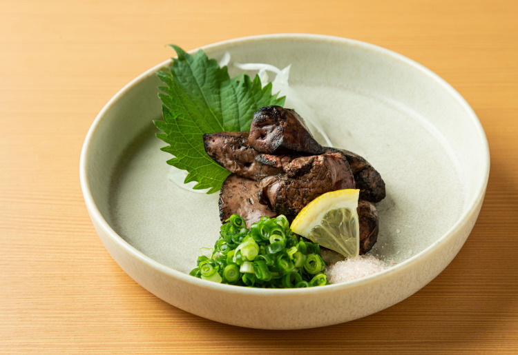 Charcoal grilled liver